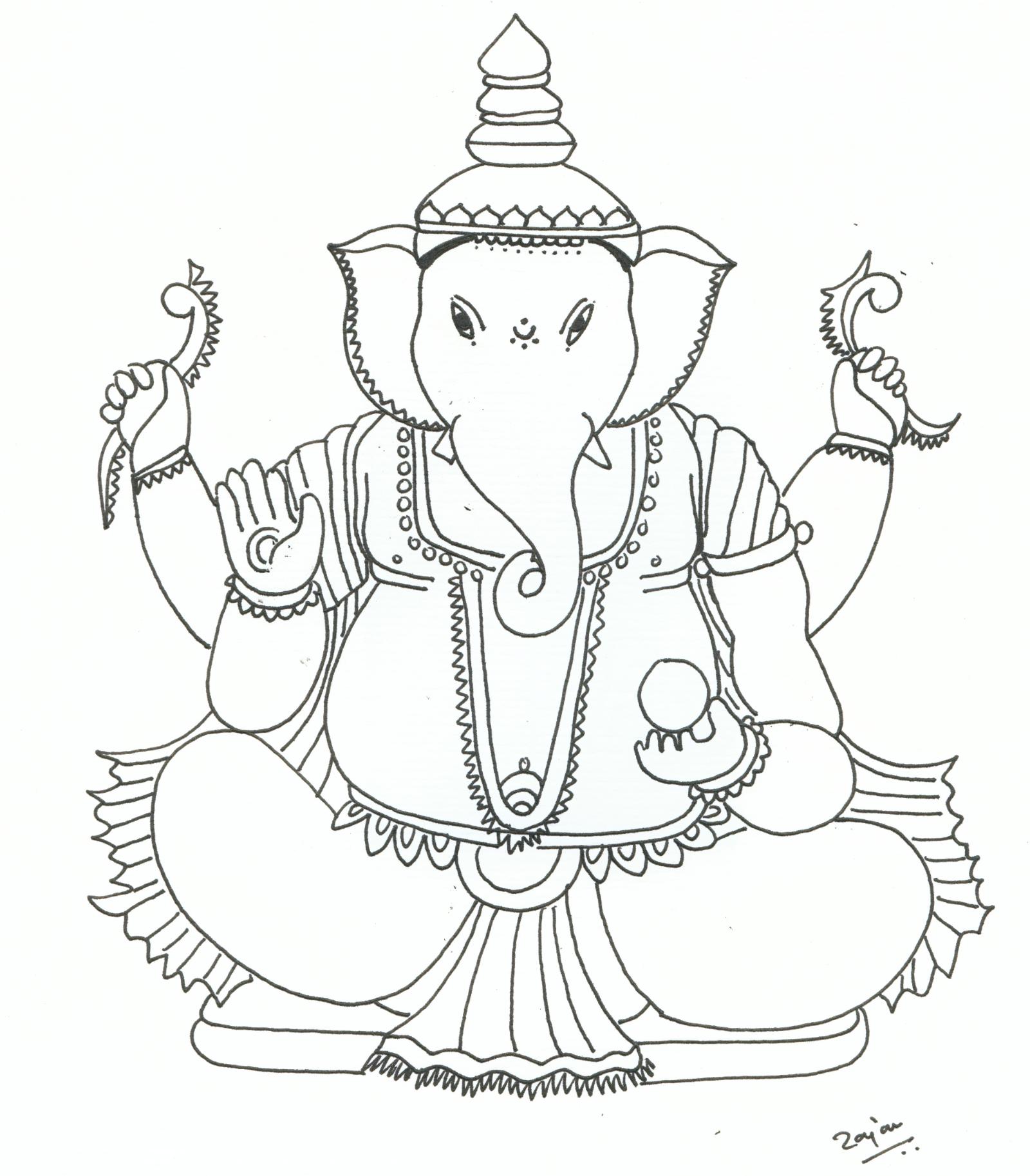 Ganesha coloring pages to download and print for free
