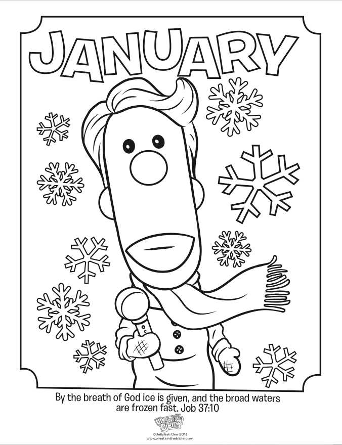 January Printable Coloring Pages