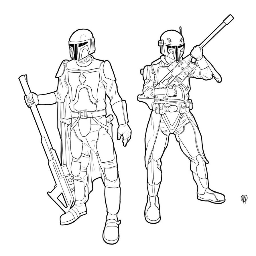 Mandalorian coloring pages download and print for free
