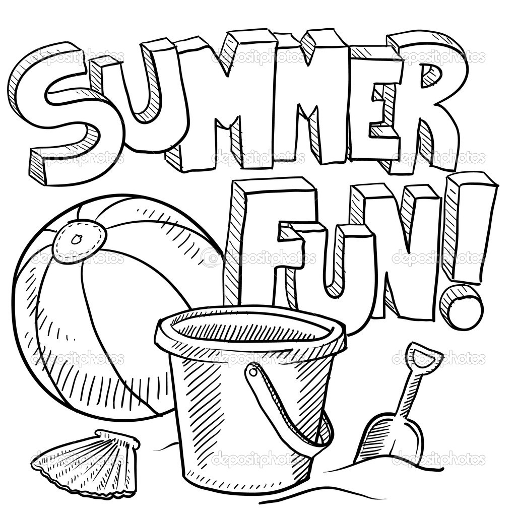 More Summer Fun Coloring Pages