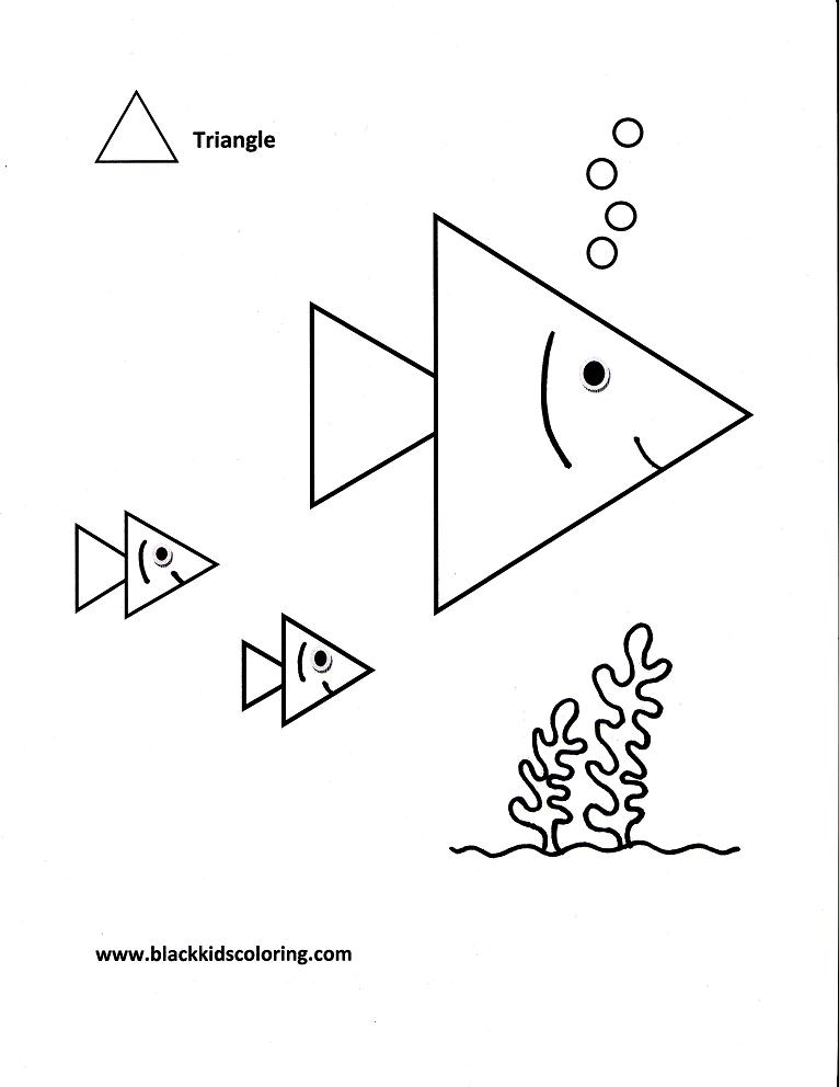 Triangles coloring pages download and print for free
