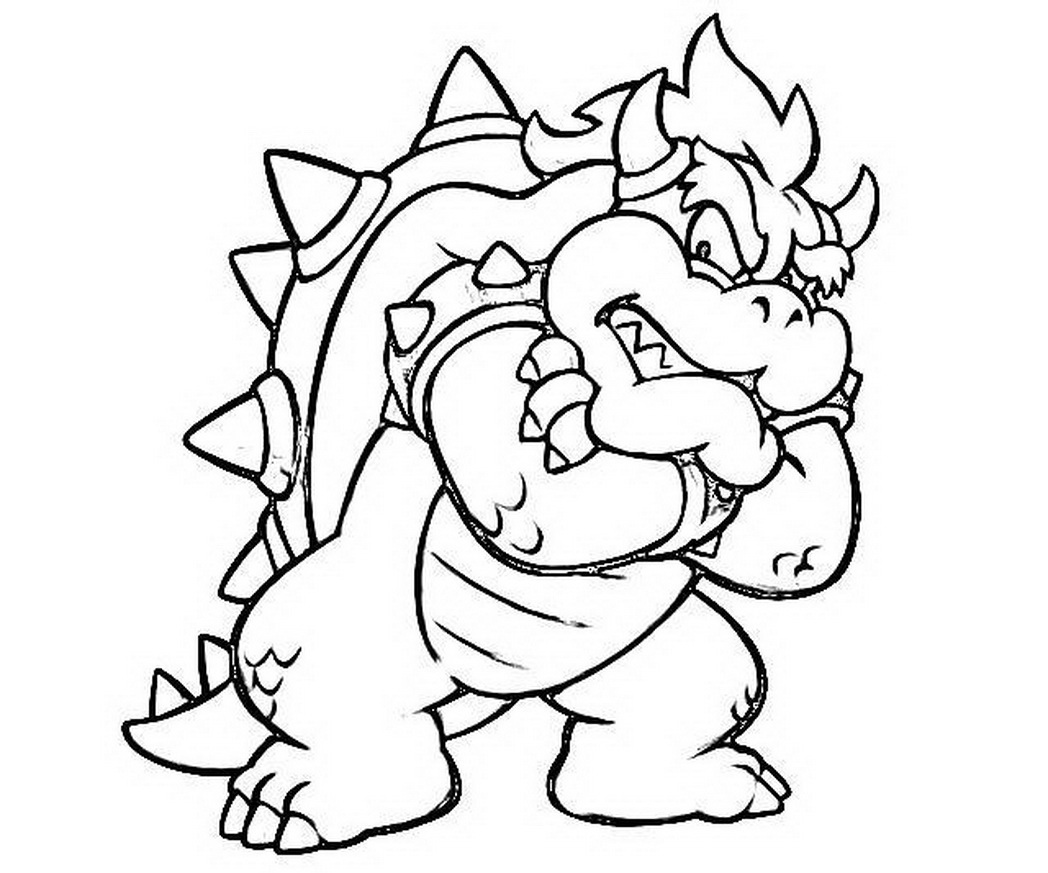 Mario bowser coloring pages download and print for free