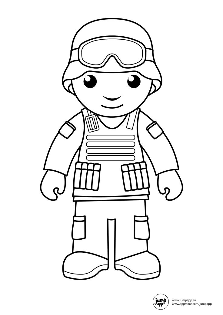857 Animal Military Child Coloring Pages 