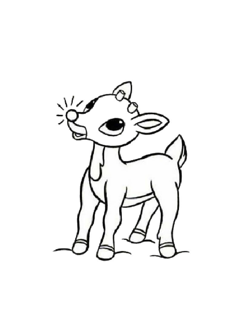 Rudolph reindeer coloring pages download and print for free