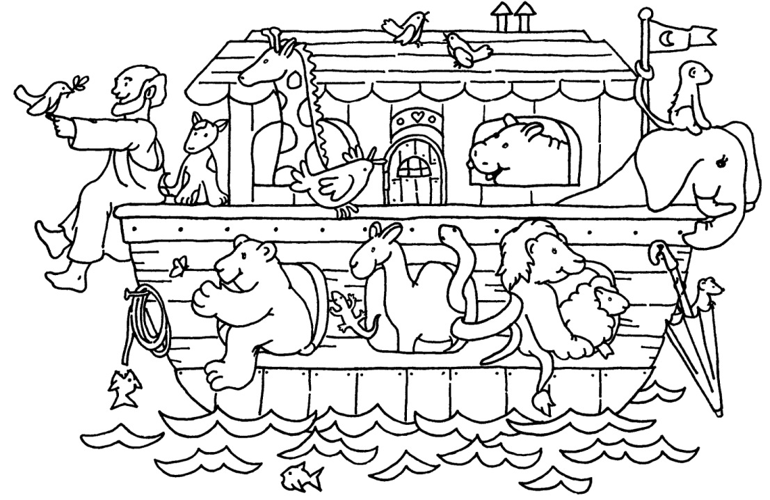 Noah ark coloring pages to download and print for free