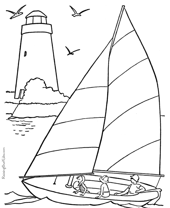 Nautical coloring pages to download and print for free