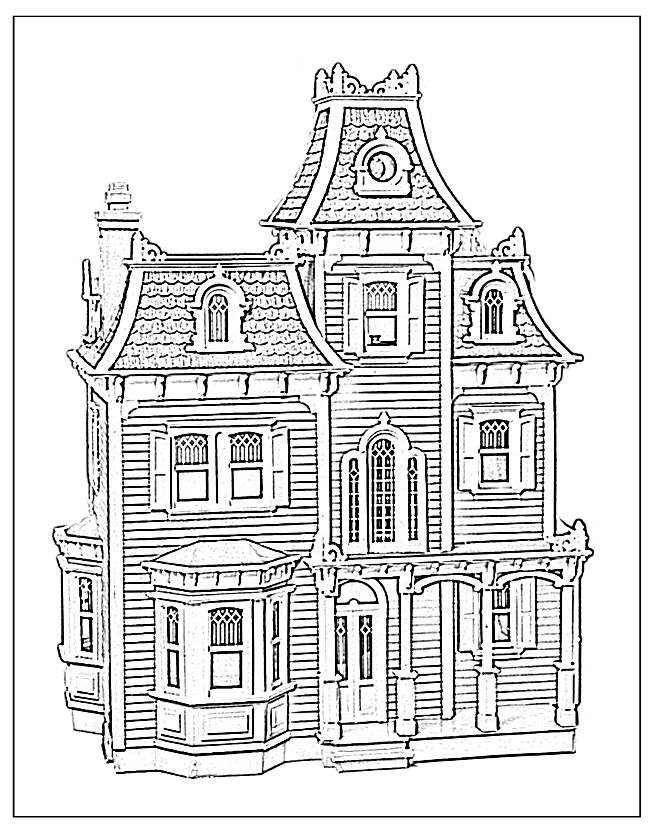 Victorian houses coloring pages download and print for free