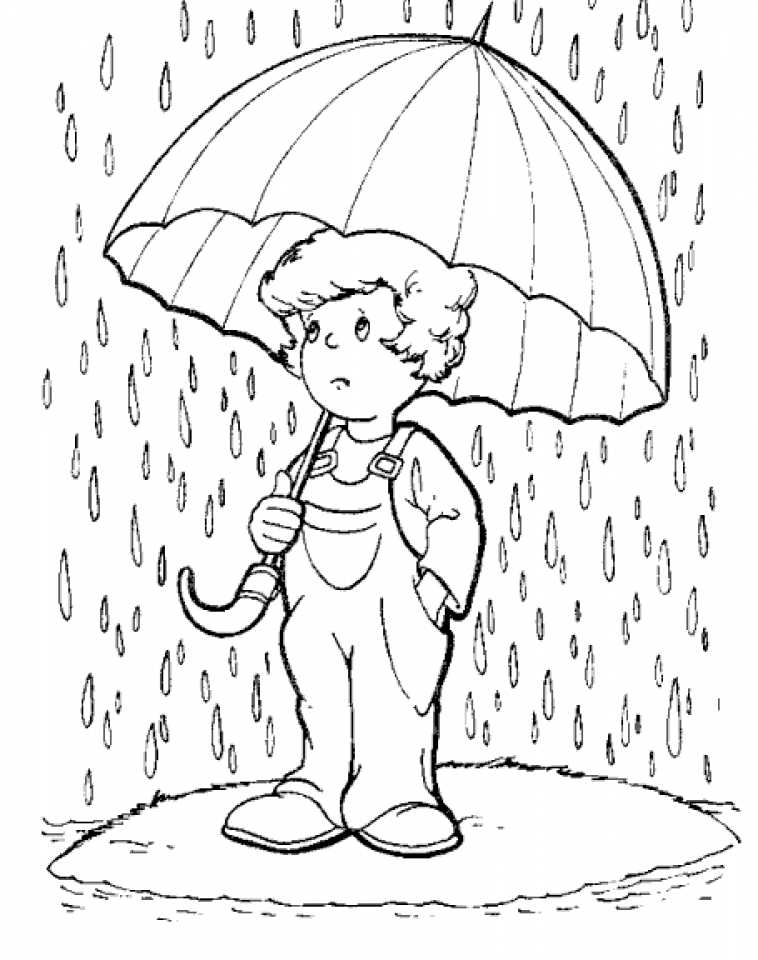 Rain coloring pages to download and print for free