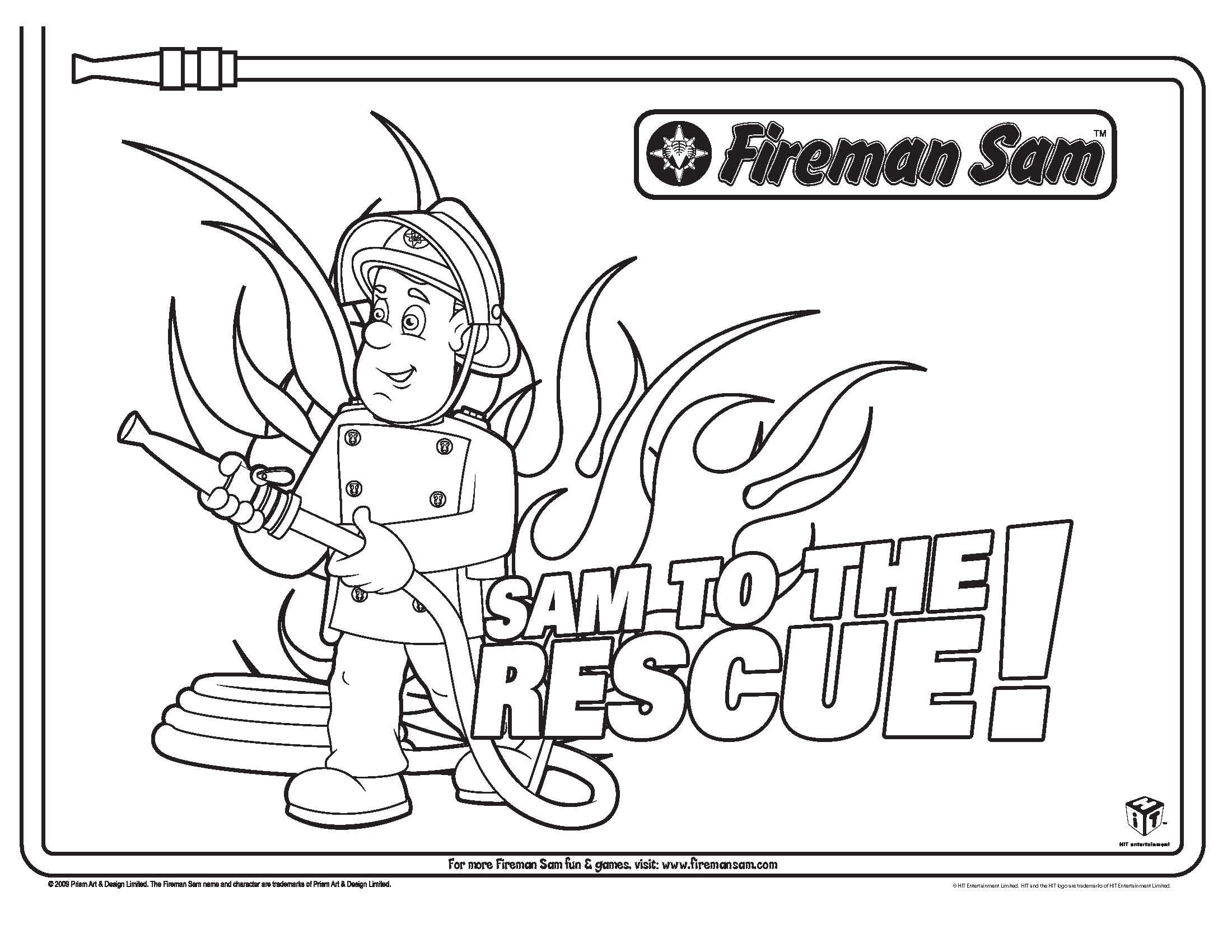 Fireman sam coloring pages to download and print for free