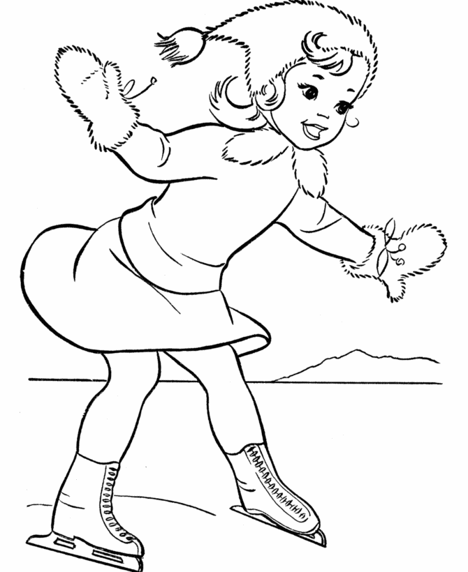 Ice Skating Coloring Pages To Download And Print For Free