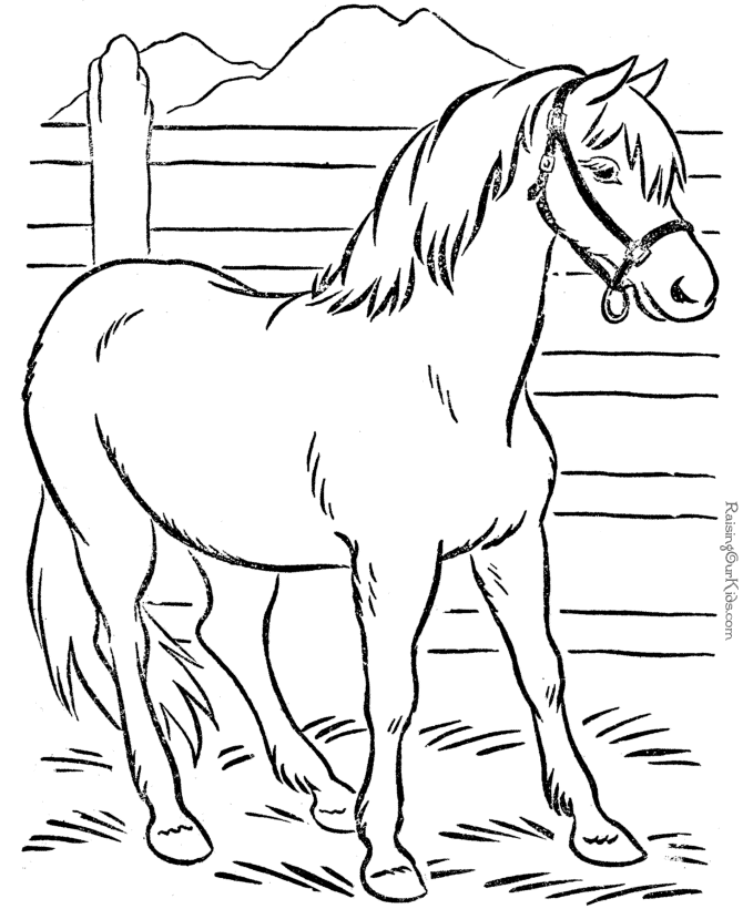 Horse coloring pages to download and print for free