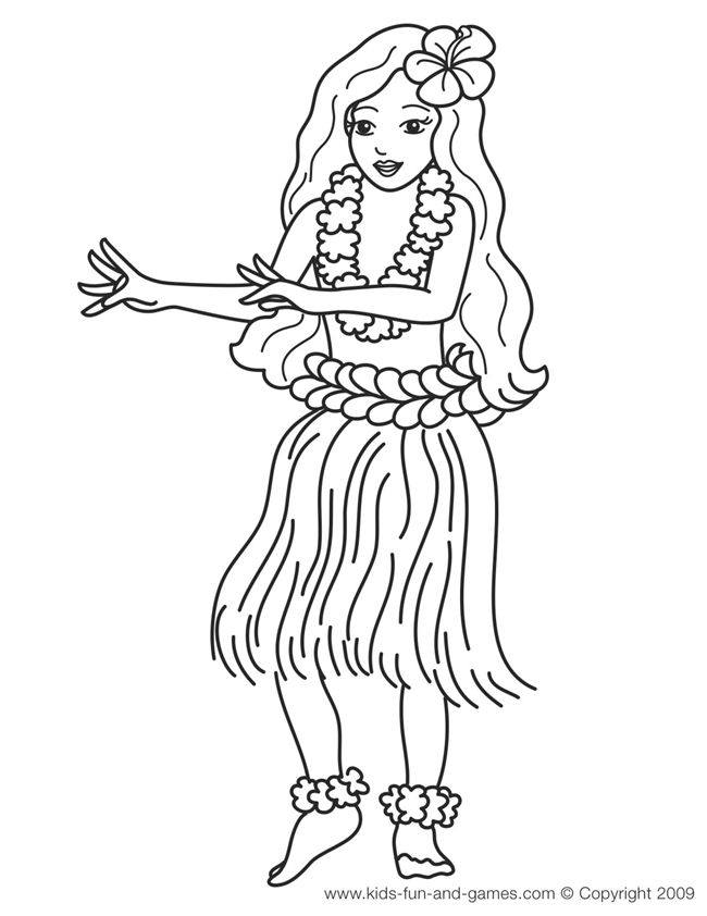 Hawaiian coloring pages to download and print for free