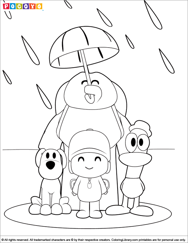 Pocoyo coloring pages to download and print for free