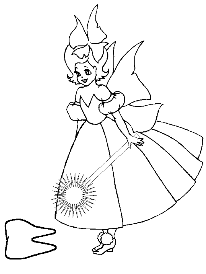 Tooth fairy coloring pages to download and print for free