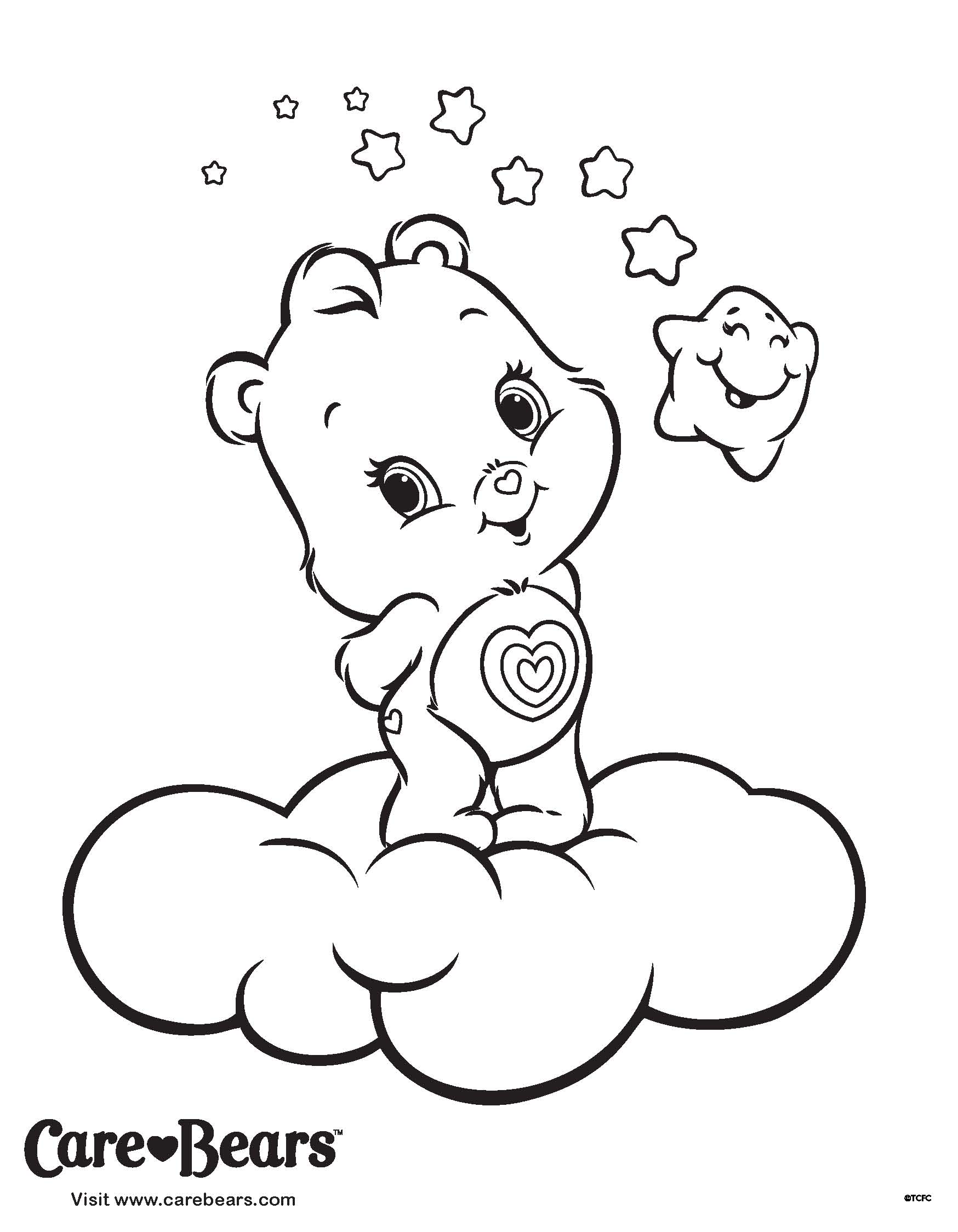 Care bear coloring pages to download and print for free