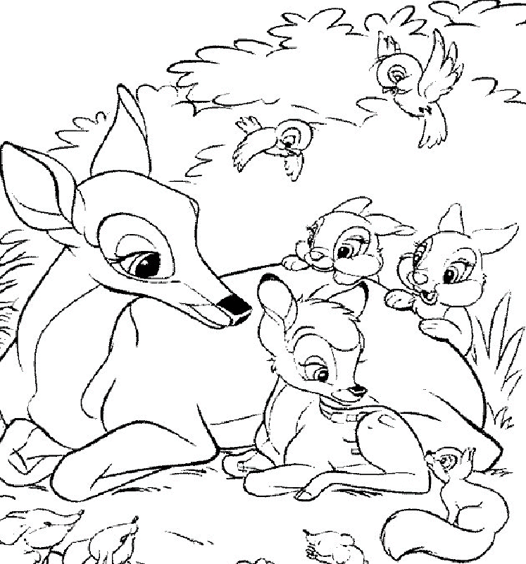 bambi coloring pages to download and print for free