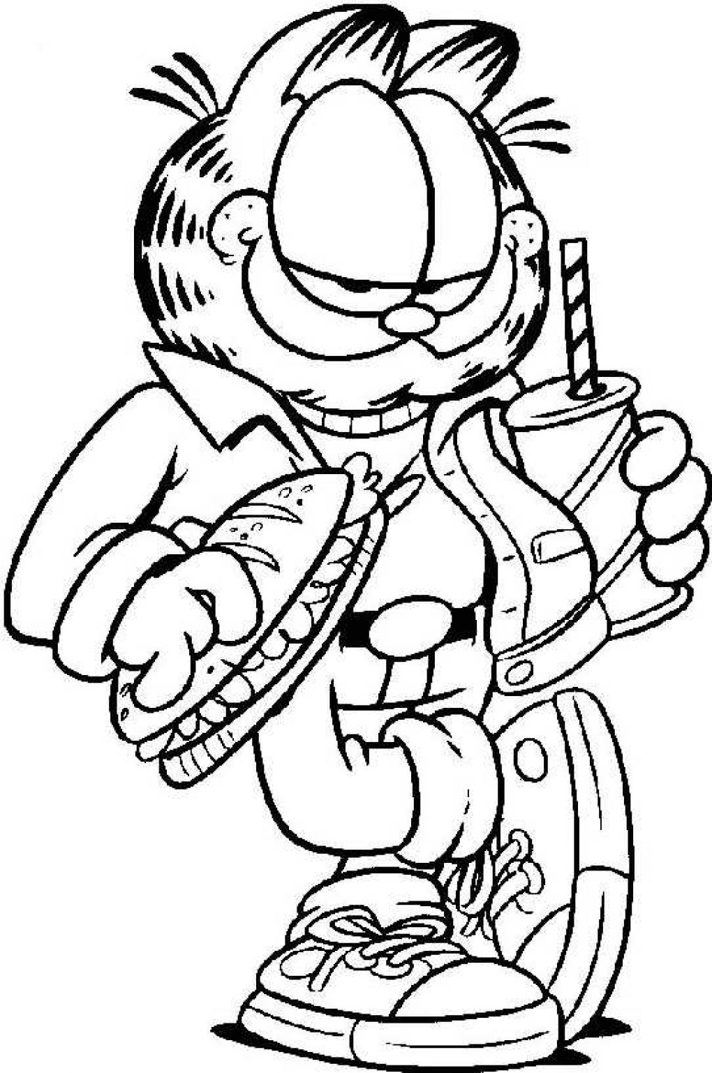 Garfield coloring pages to download and print for free
