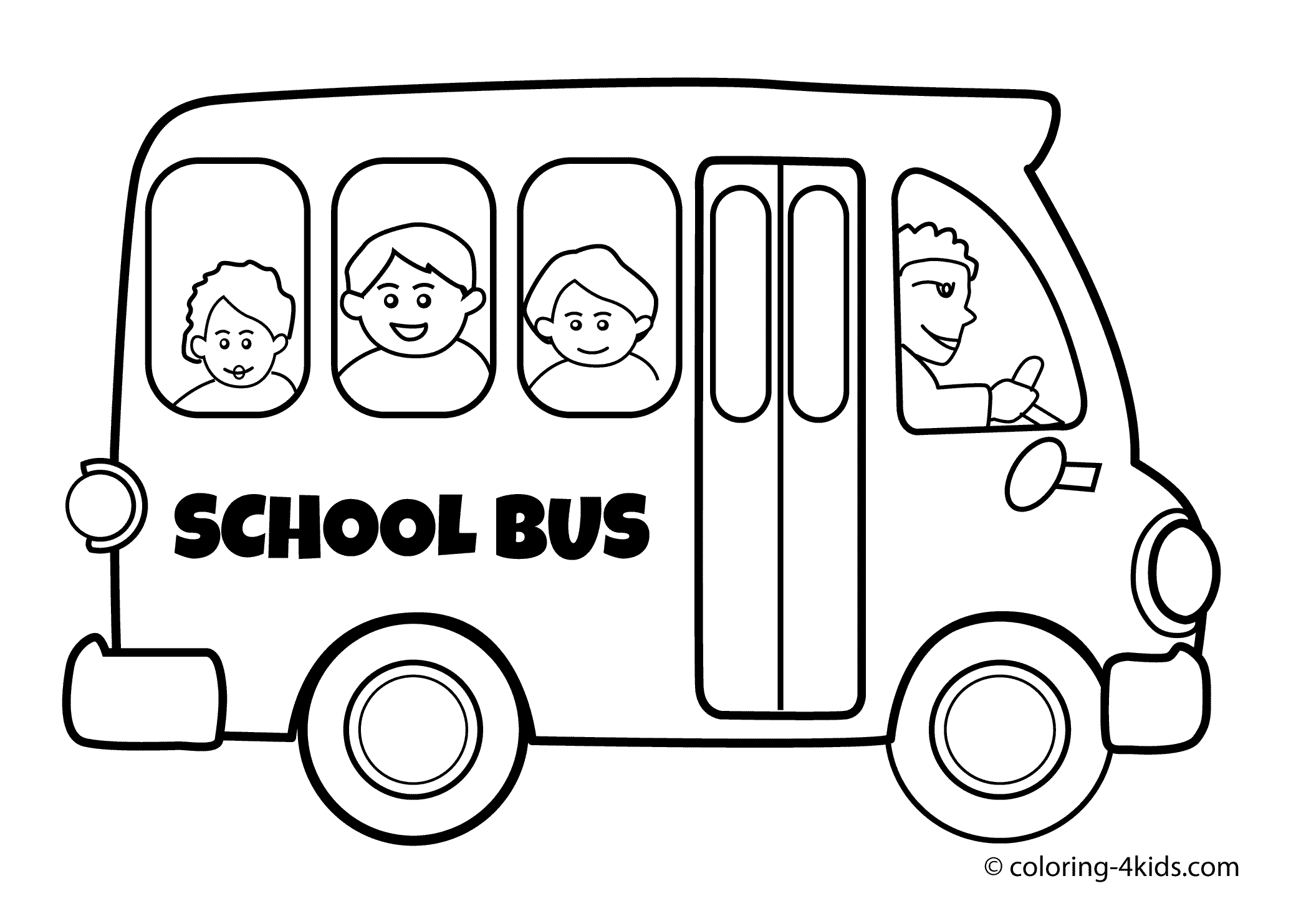 School bus coloring pages to download and print for free