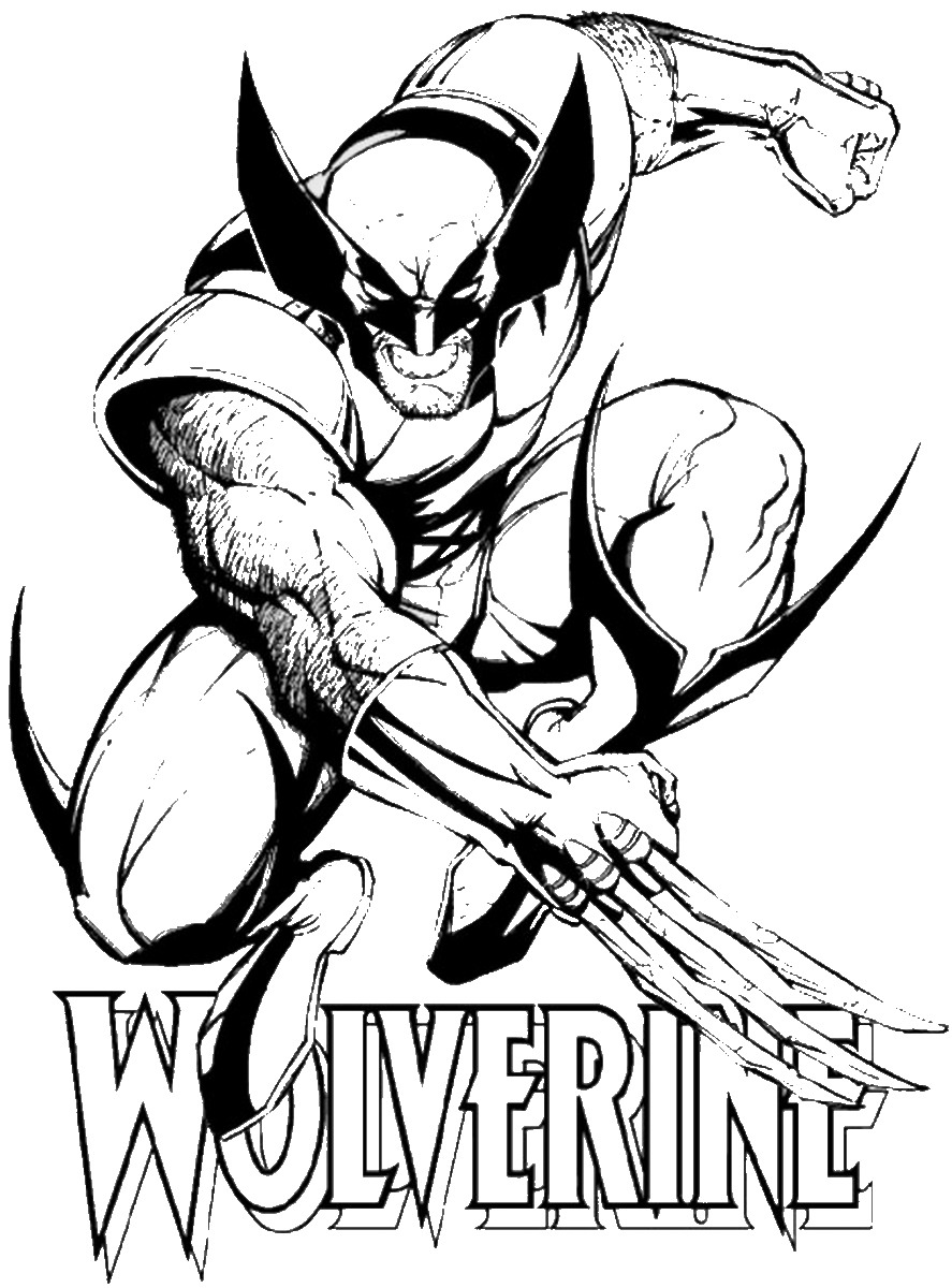 Wolverine coloring pages to download and print for free