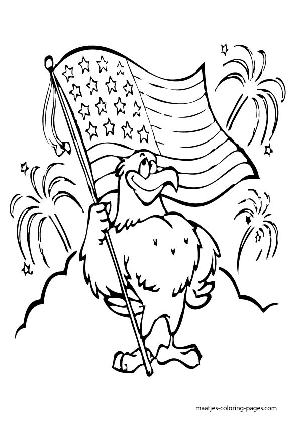 Independence day coloring pages to download and print for free