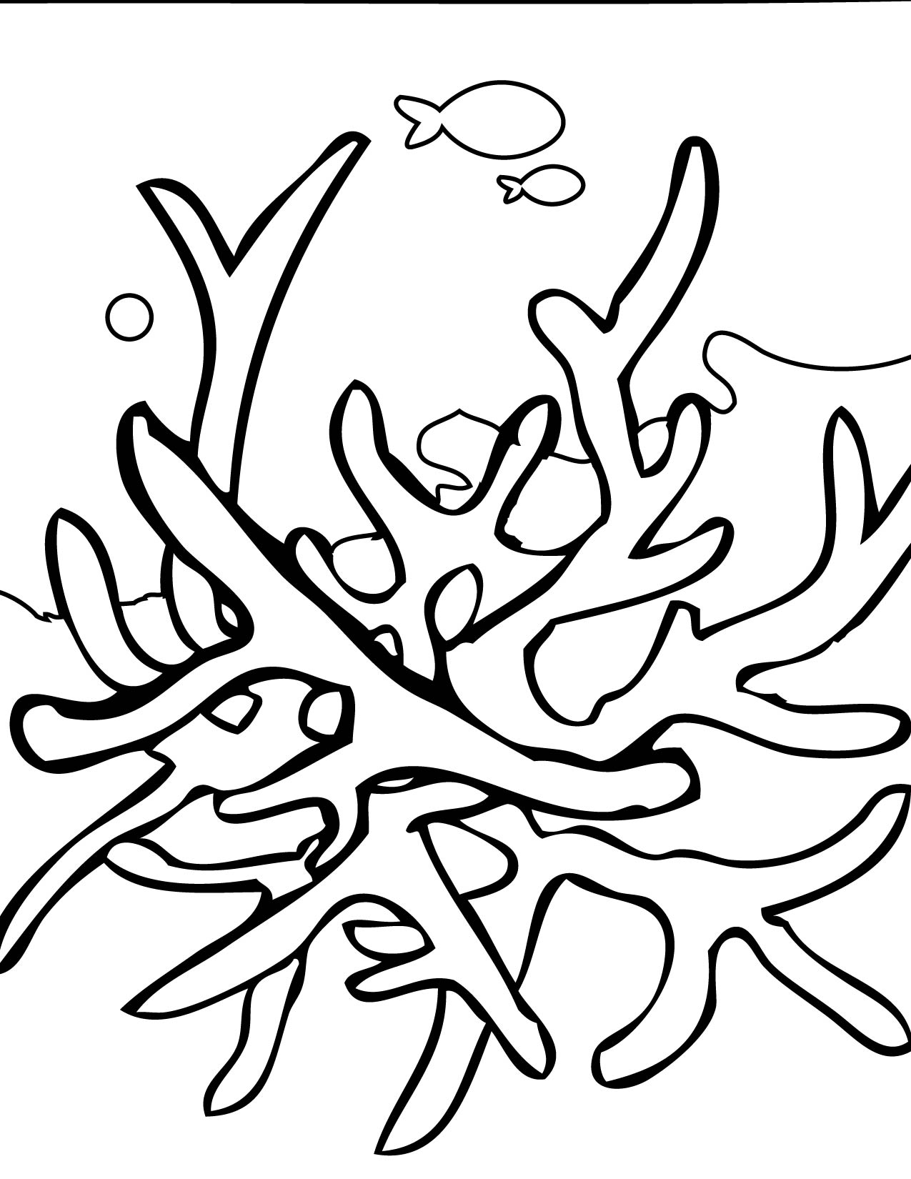 Coral reef coloring pages to download and print for free