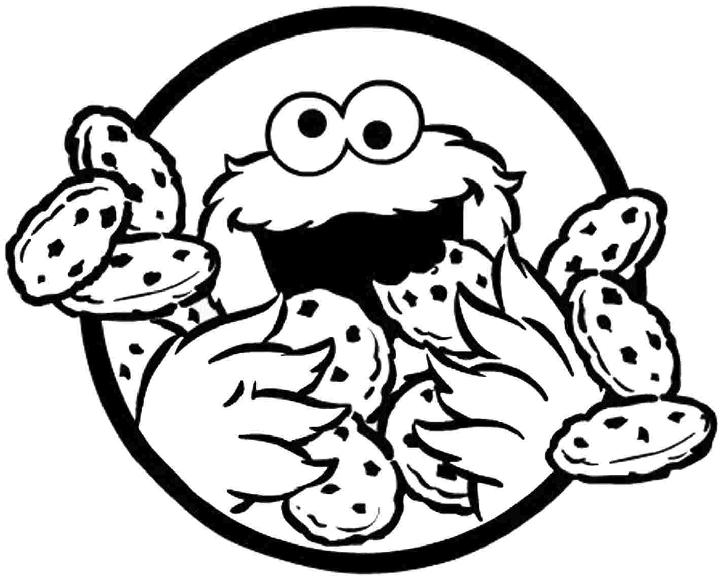 Cookie monster coloring pages to download and print for free