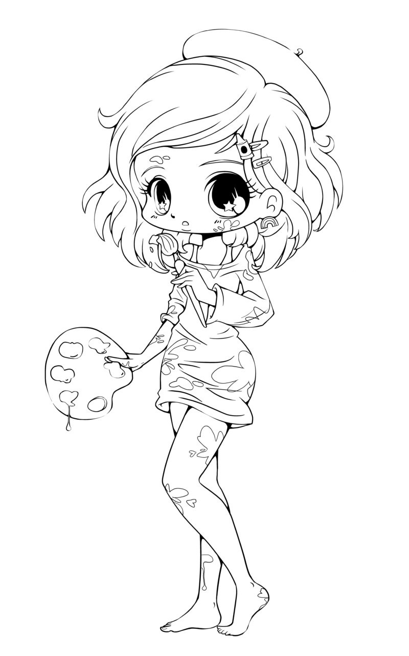 Chibi coloring pages to download and print for free