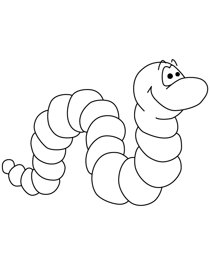 Worm coloring pages to download and print for free