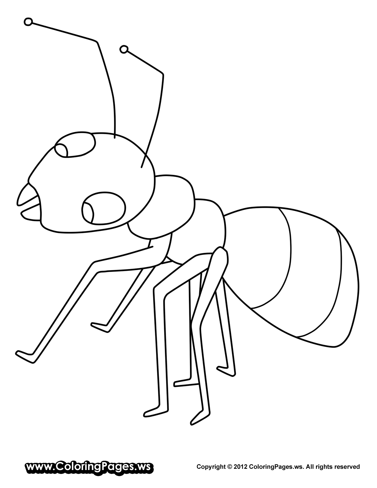 Ant coloring pages to download and print for free