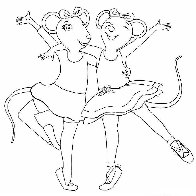 Angelina ballerina coloring pages to download and print