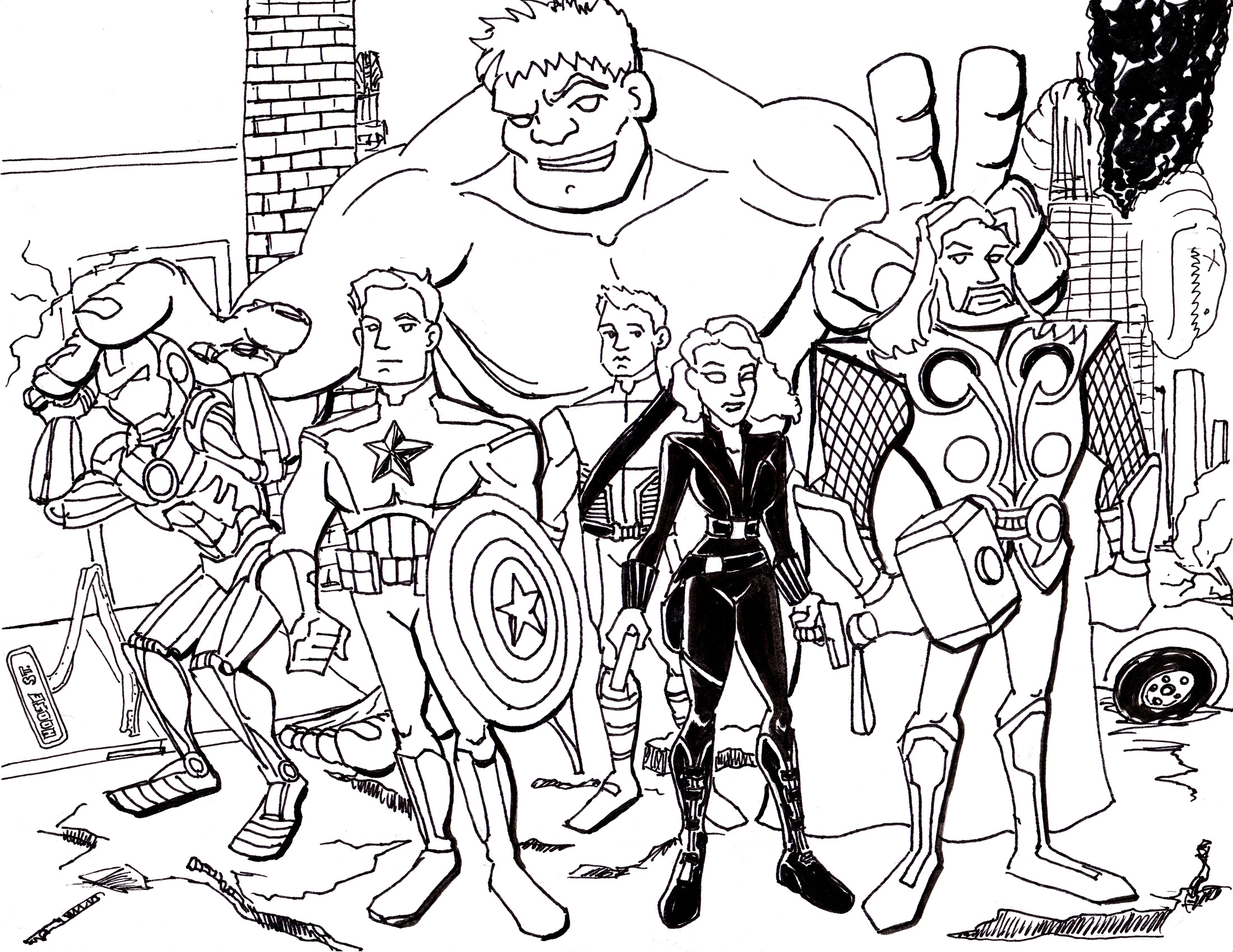 The avengers coloring pages to download and print for free