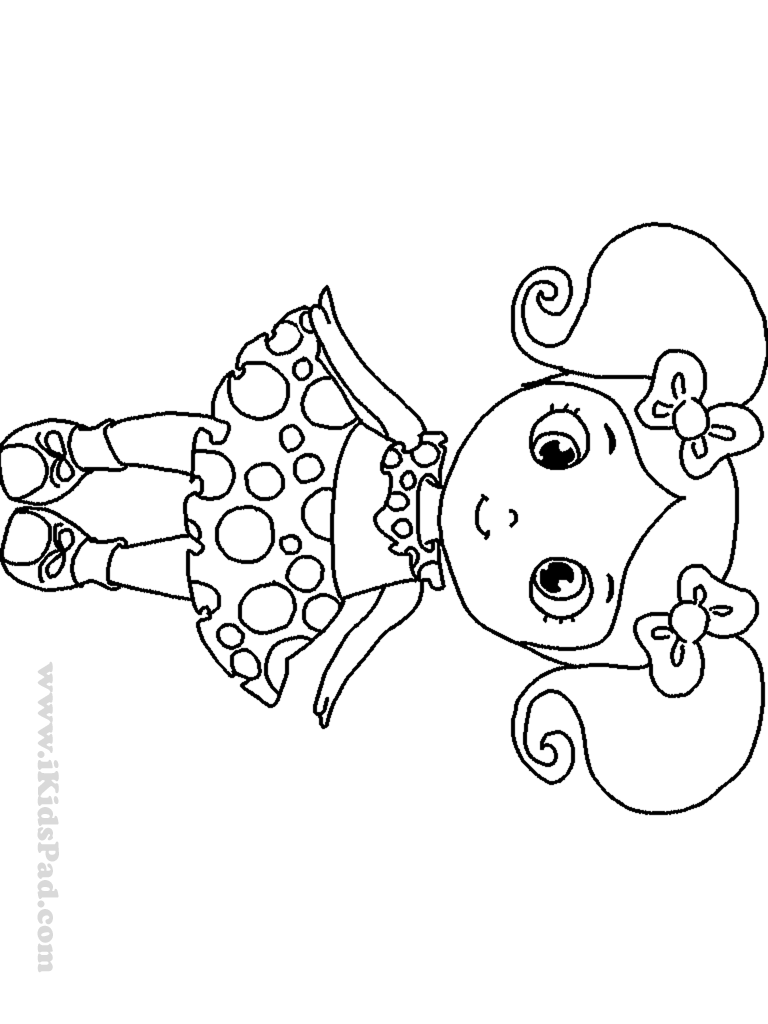 Cute girl coloring pages to download and print for free