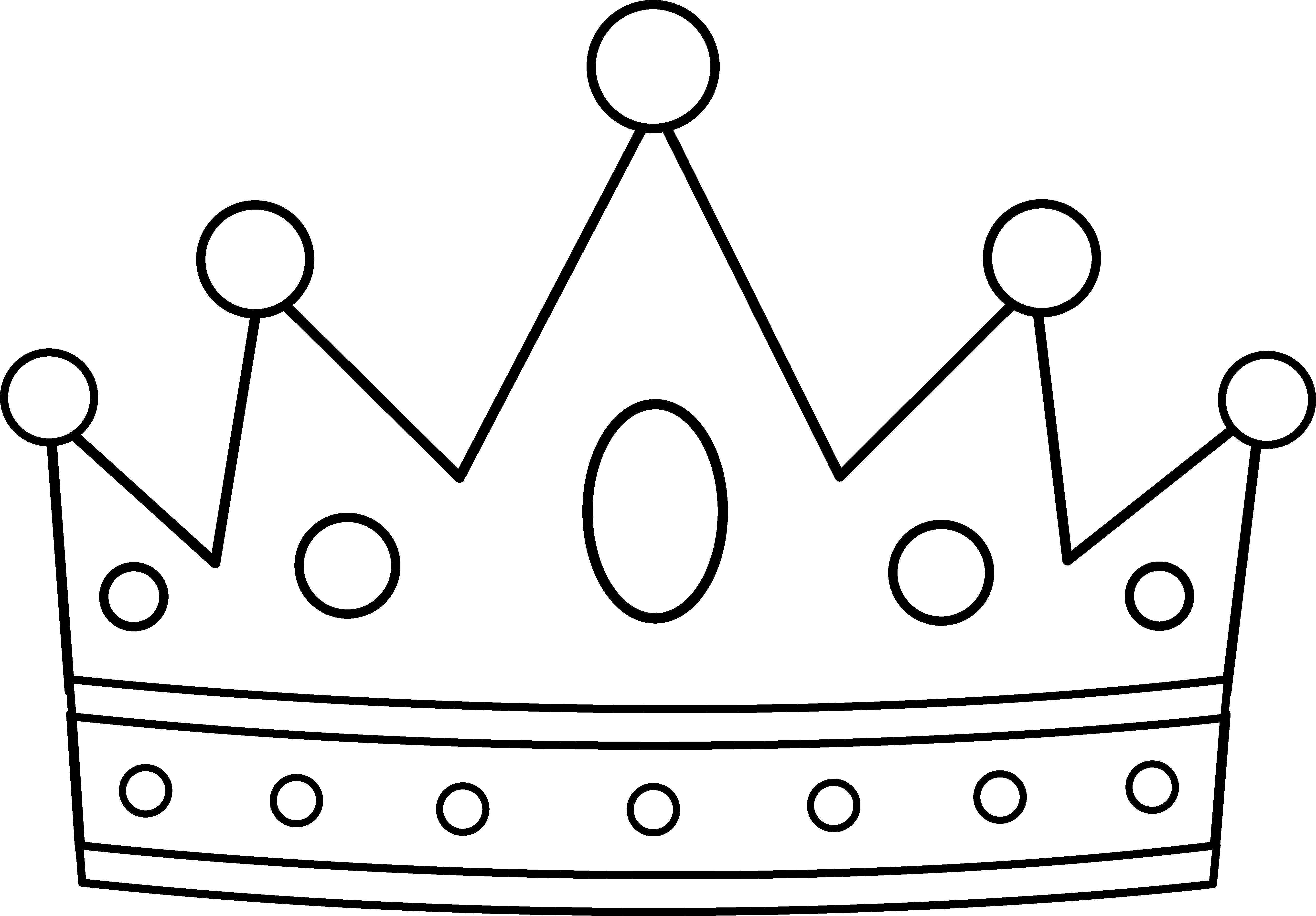 Crown coloring pages to download and print for free