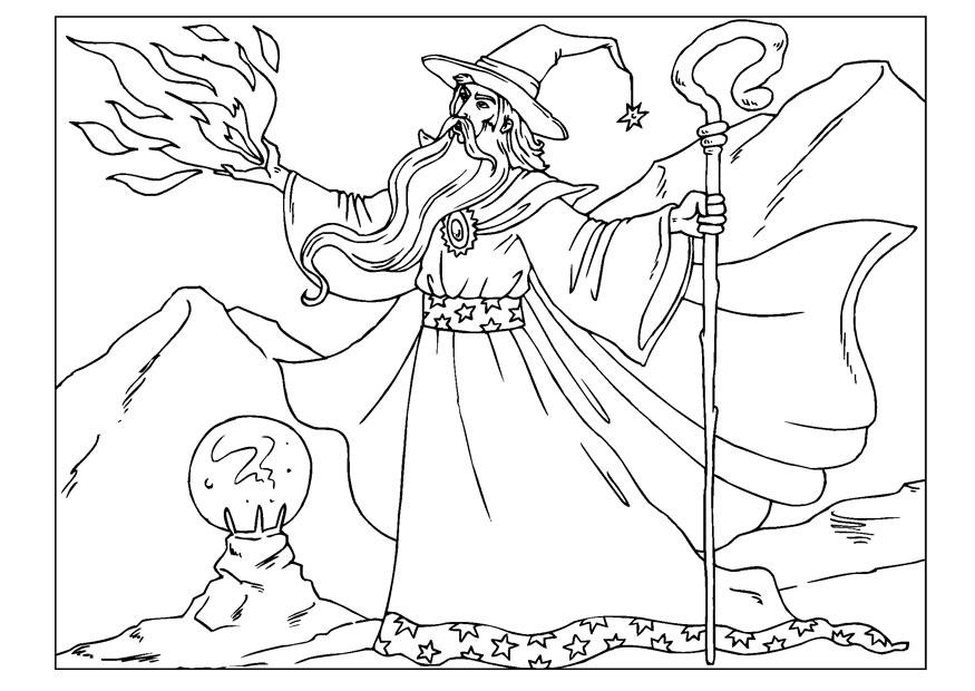 Wizard coloring pages to download and print for free