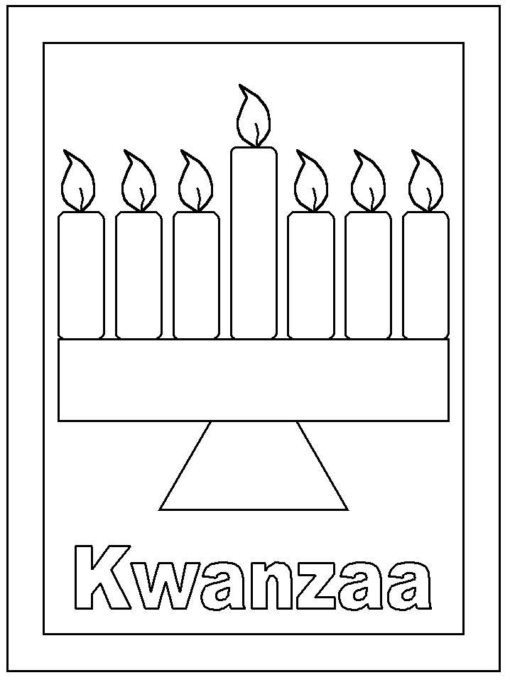 Kwanzaa candles coloring pages download and print for free