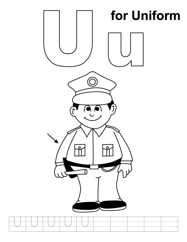 uniform coloring pages - photo #19