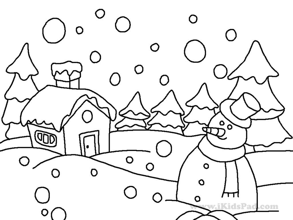 Winter coloring pages to download and print for free