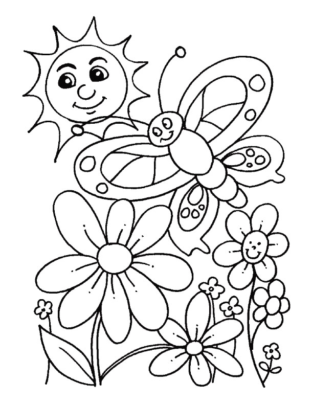 Spring coloring pages to download and print for free