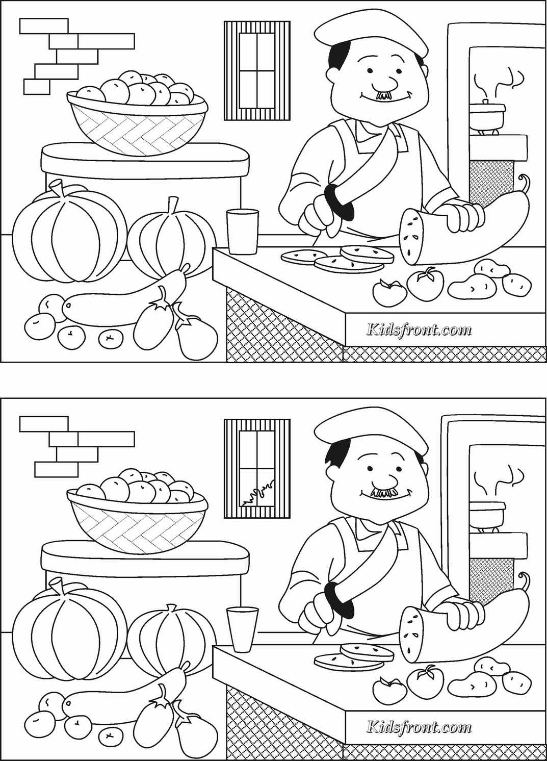 Free Spot The Difference Printable Black And White Pdf