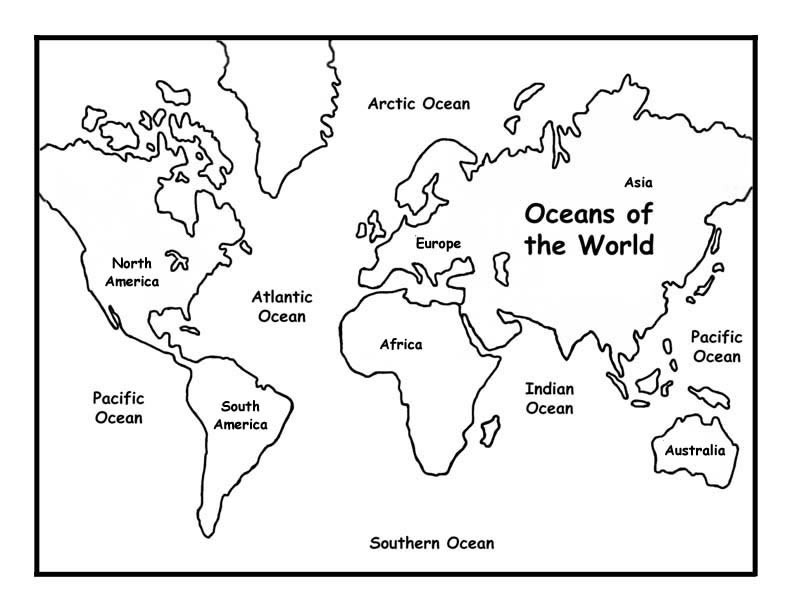 Continents map coloring pages download and print for free