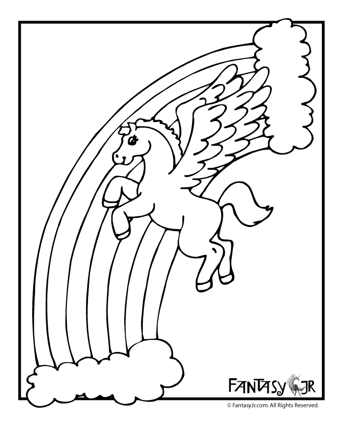 Pegasus coloring pages to download and print for free