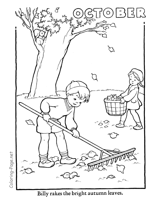 October coloring pages to download and print for free