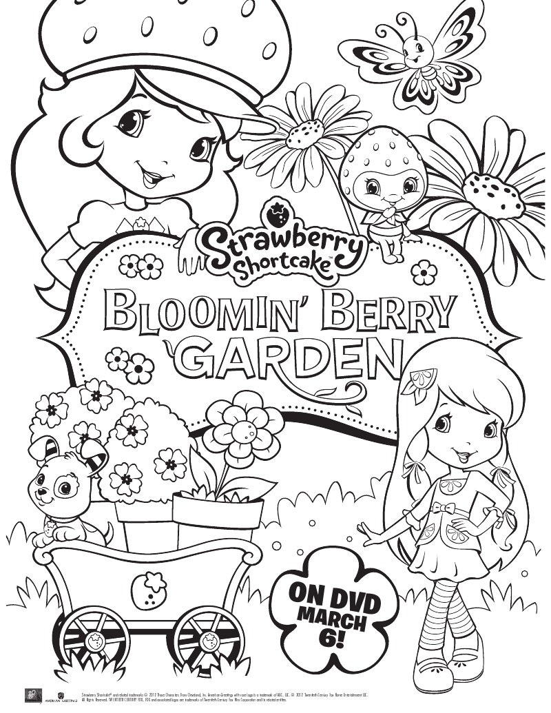 Strawberry shortcake berrykins coloring pages and print for free