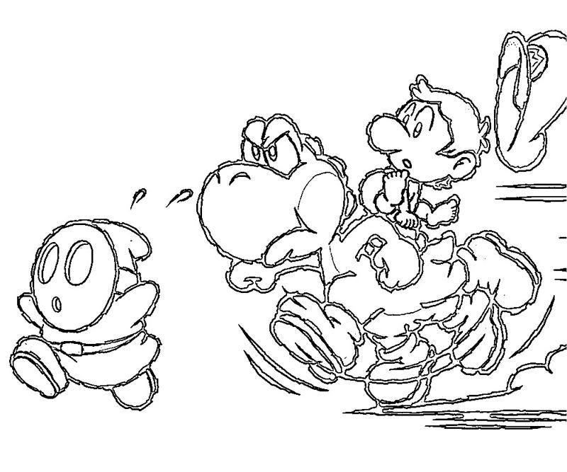 Yoshi island coloring pages download and print for free