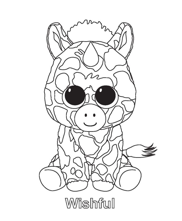 Ty beanie boo coloring pages download and print for free