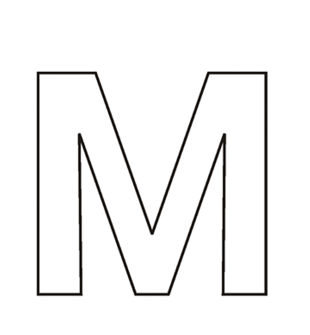 Letter m coloring pages to download and print for free