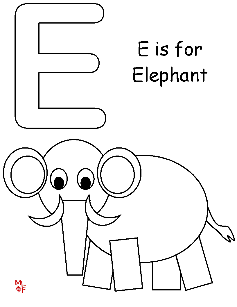 e is for coloring pages - photo #7