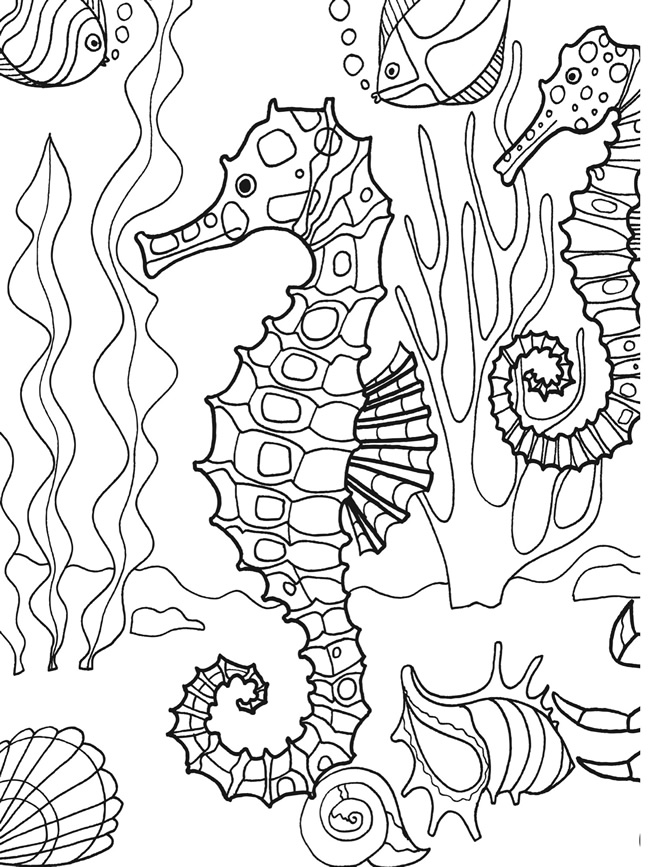 Free Coloring Pages Sea Life