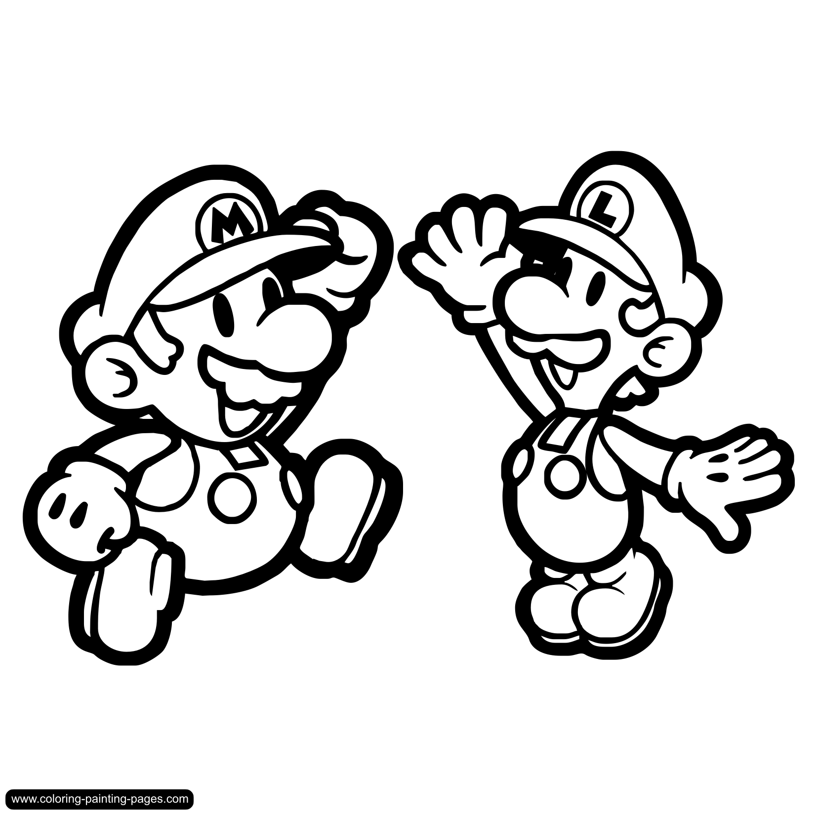 Mario bros coloring pages to download and print for free