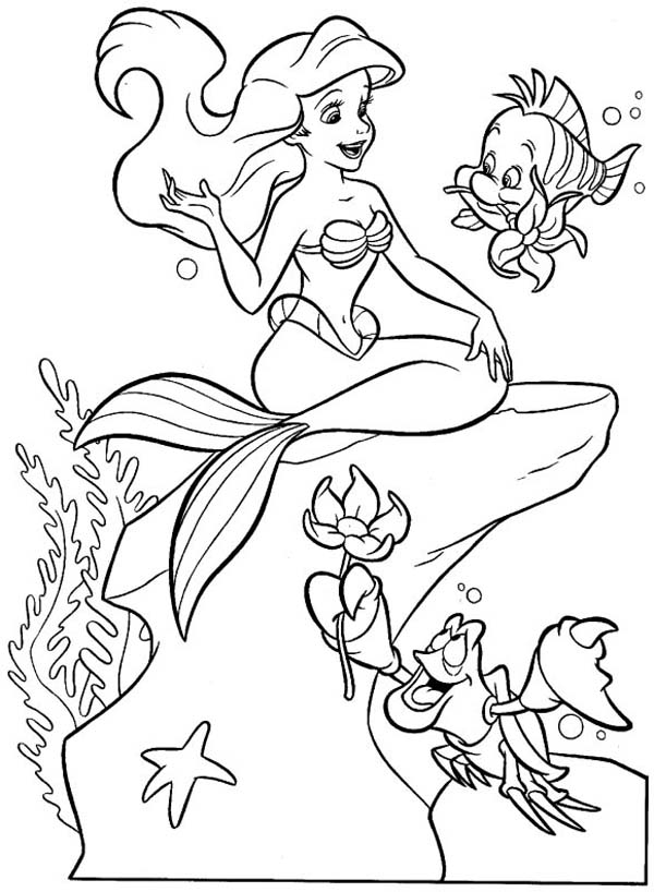 Little mermaid coloring pages to download and print for free